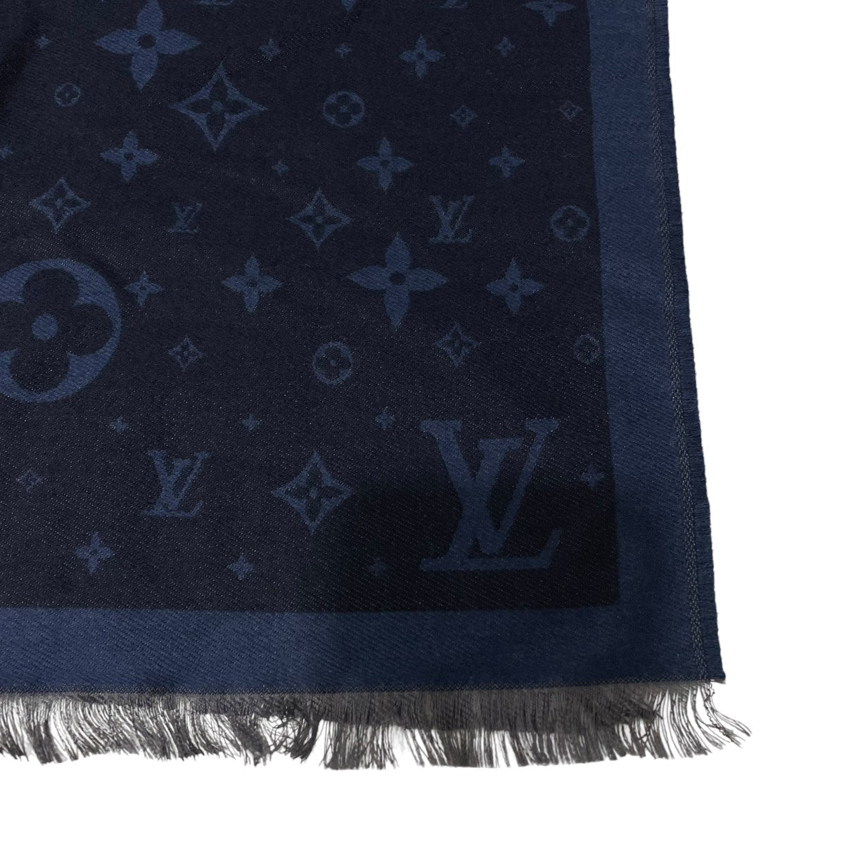 Louis Vuitton Etol Monogram Large Stole Navy - Pre-owned