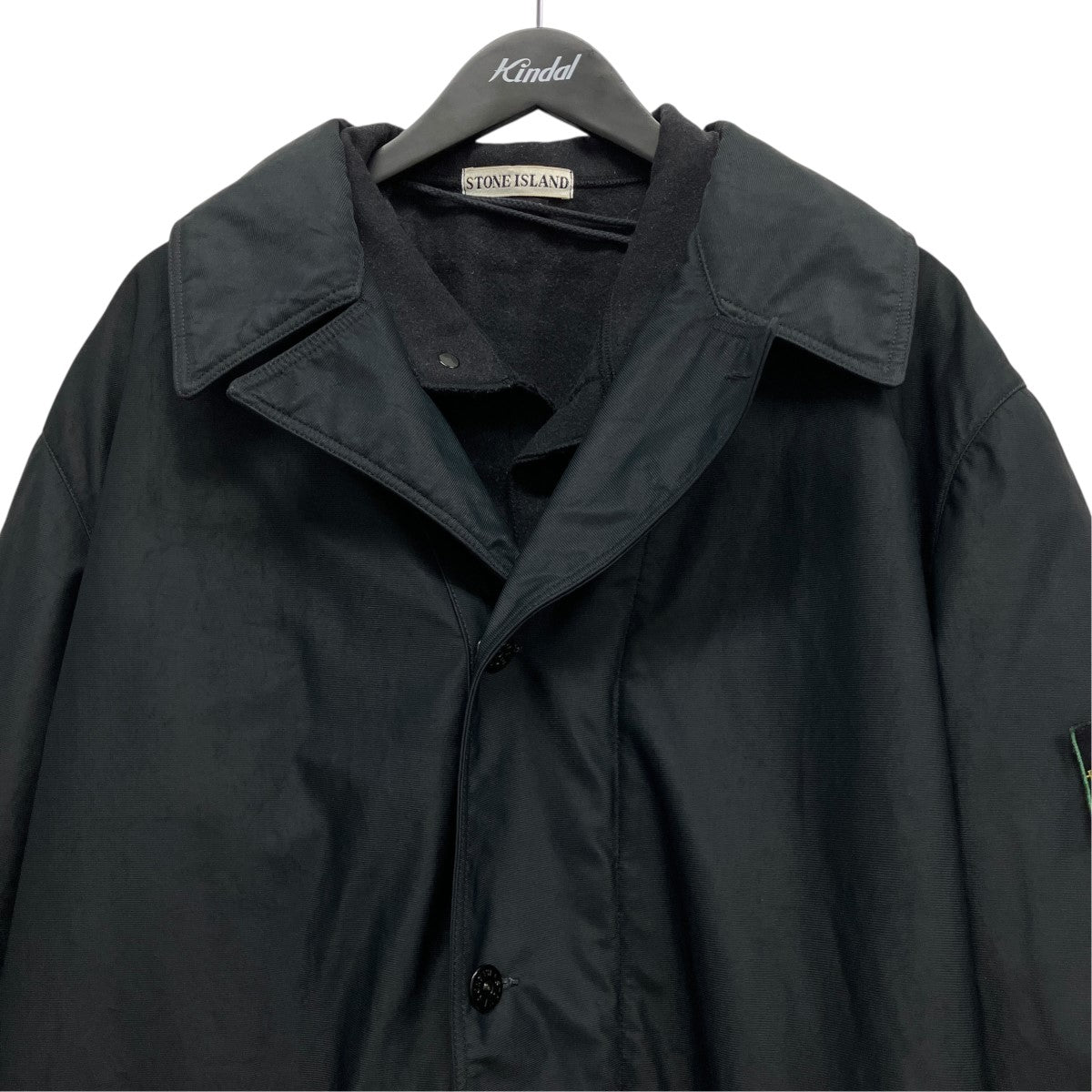 Stone Island Green Edge Trench Coat with Liner Navy (FW98) - Pre-owned
