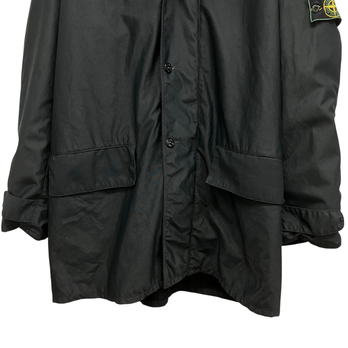 Stone Island Green Edge Trench Coat with Liner Navy (FW98) - Pre-owned