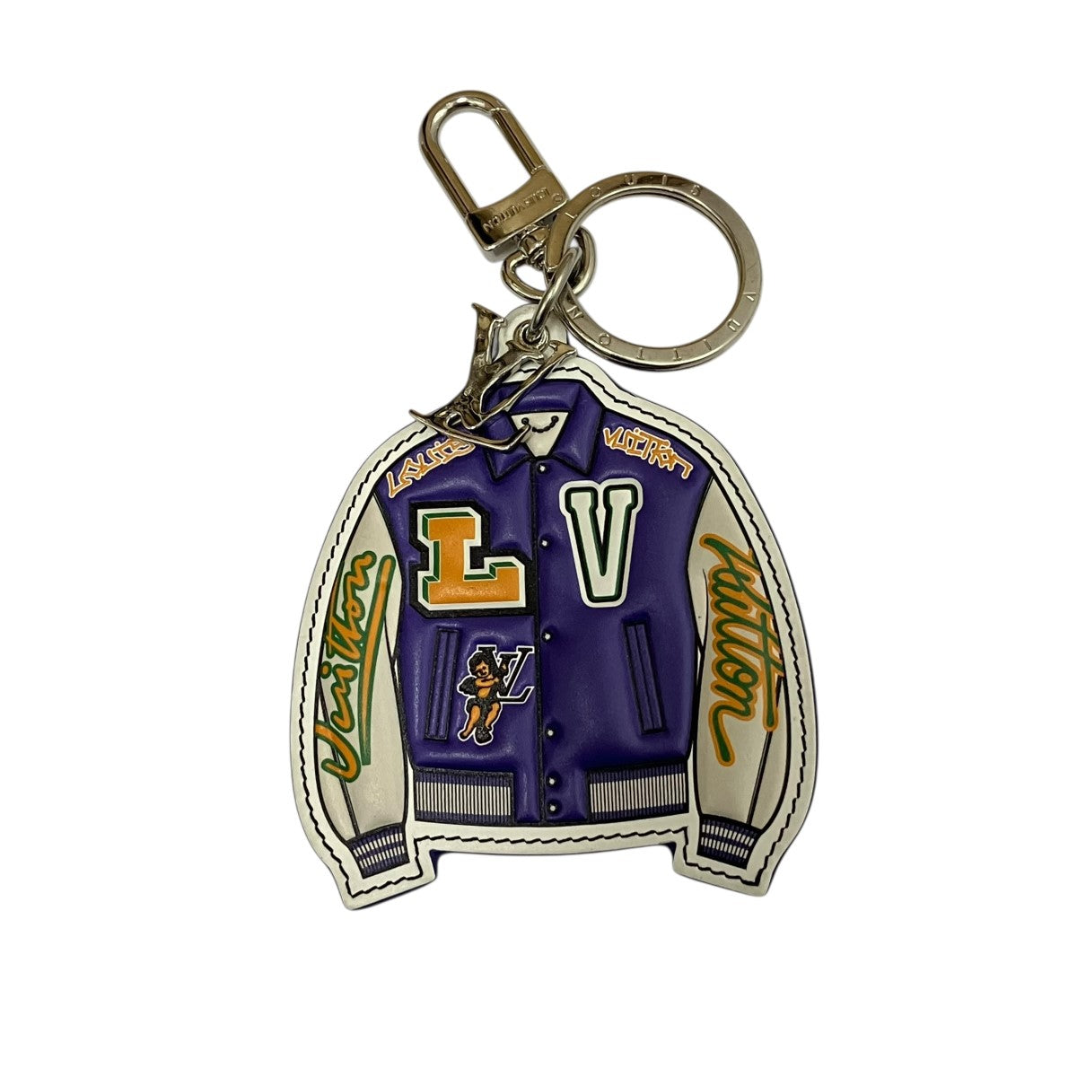 Louis Vuitton LV Varsity Jacket Keychain Purple - Pre-owned