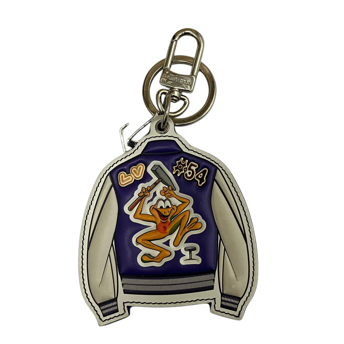 Louis Vuitton LV Varsity Jacket Keychain Purple - Pre-owned
