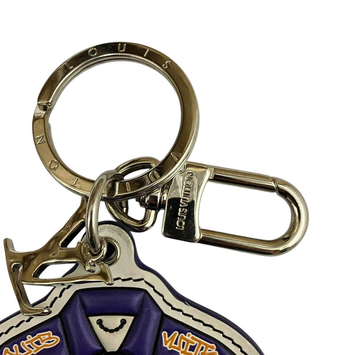 Louis Vuitton LV Varsity Jacket Keychain Purple - Pre-owned