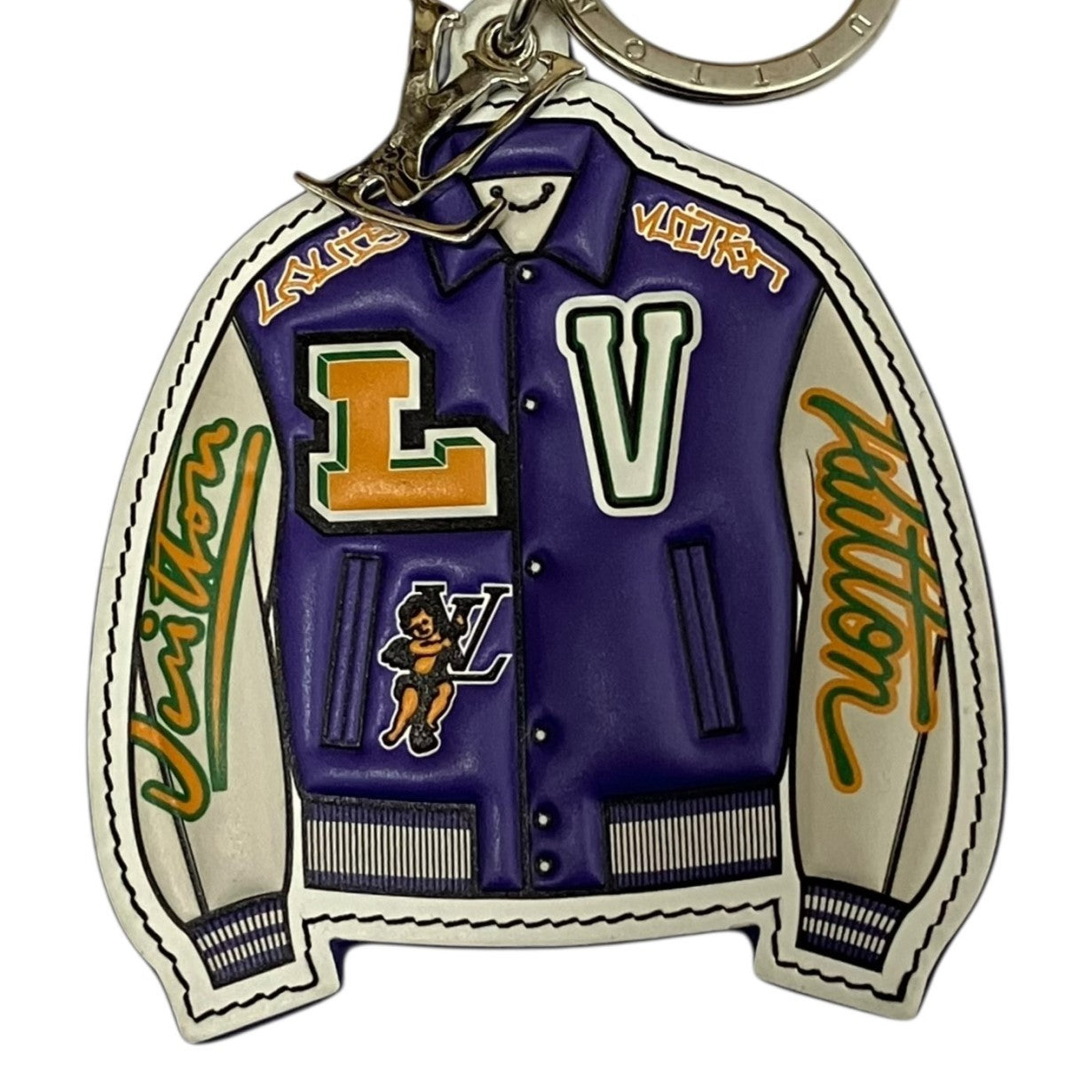 Louis Vuitton LV Varsity Jacket Keychain Purple - Pre-owned