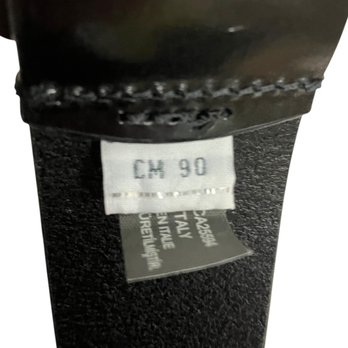 Diesel Tiger Buckle Leather Belt Black - Pre-owned