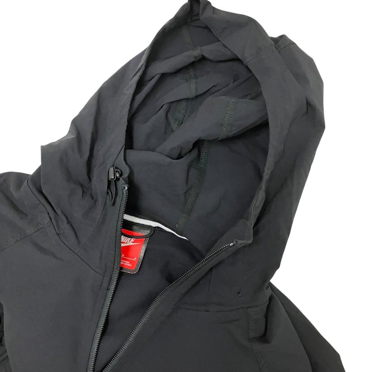 Nike Hooded Zip Up Nylon Jacket Black - Pre-owned