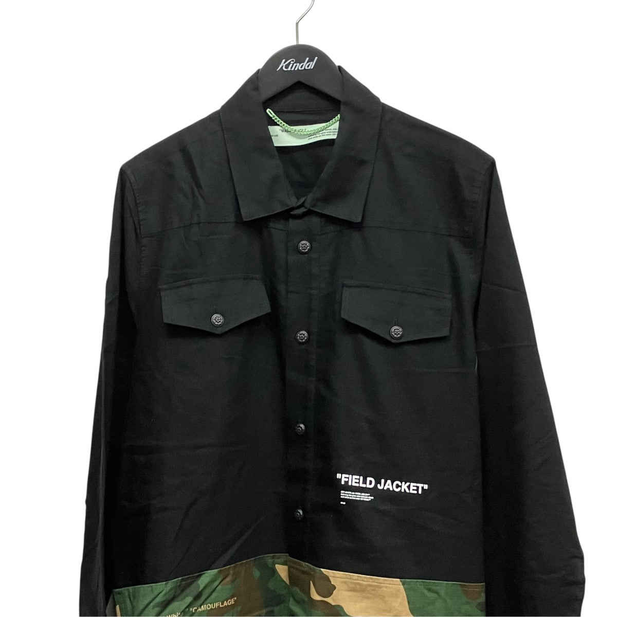 Off-White Switchable Camouflage Military Jacket Black - Pre-owned
