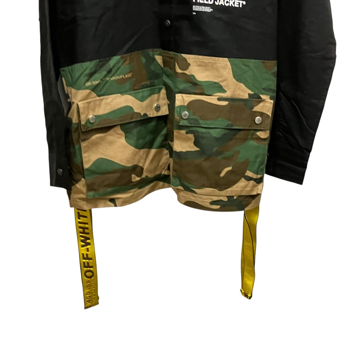 Off-White Switchable Camouflage Military Jacket Black - Pre-owned