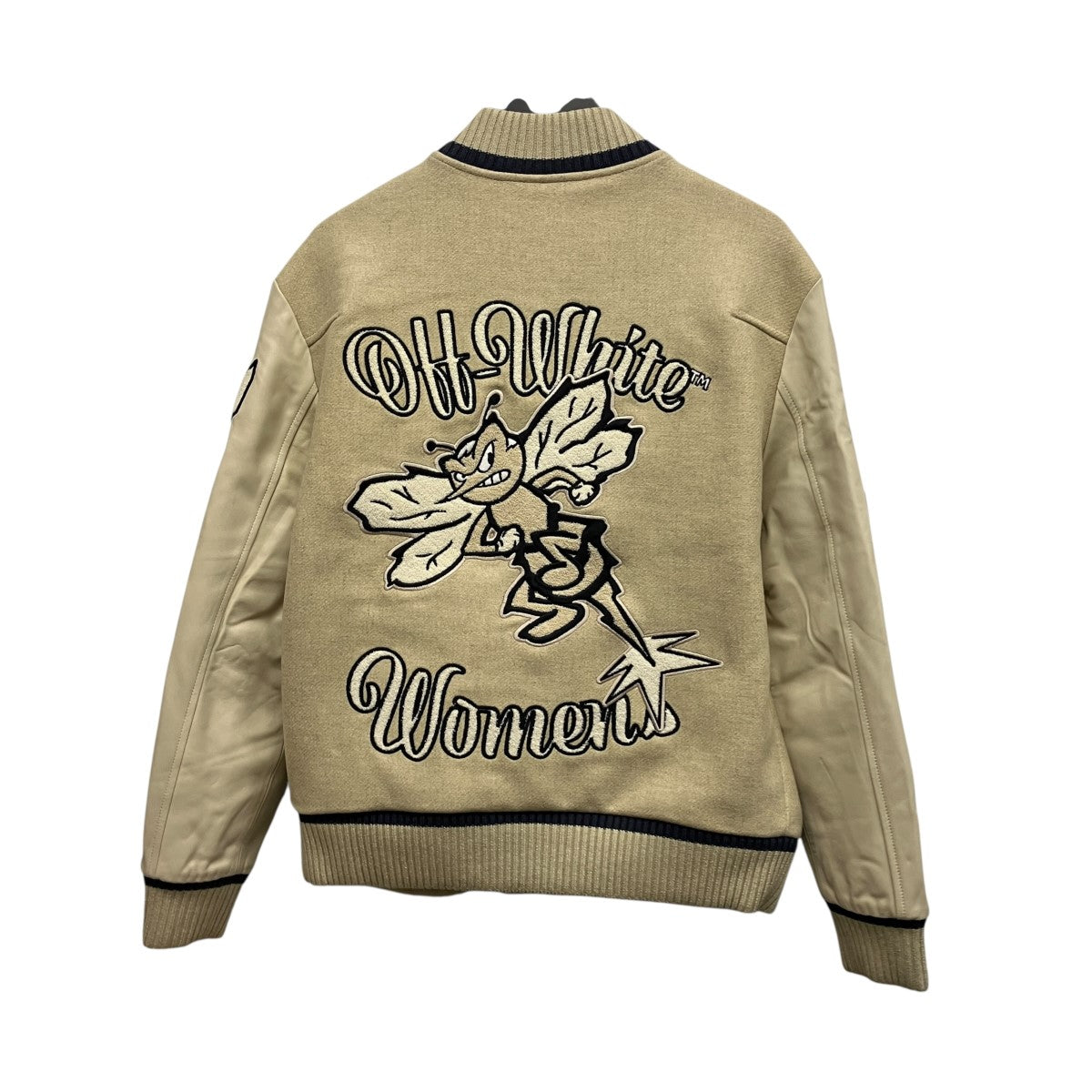 Off-White Varsity Jacket Beige - Pre-owned