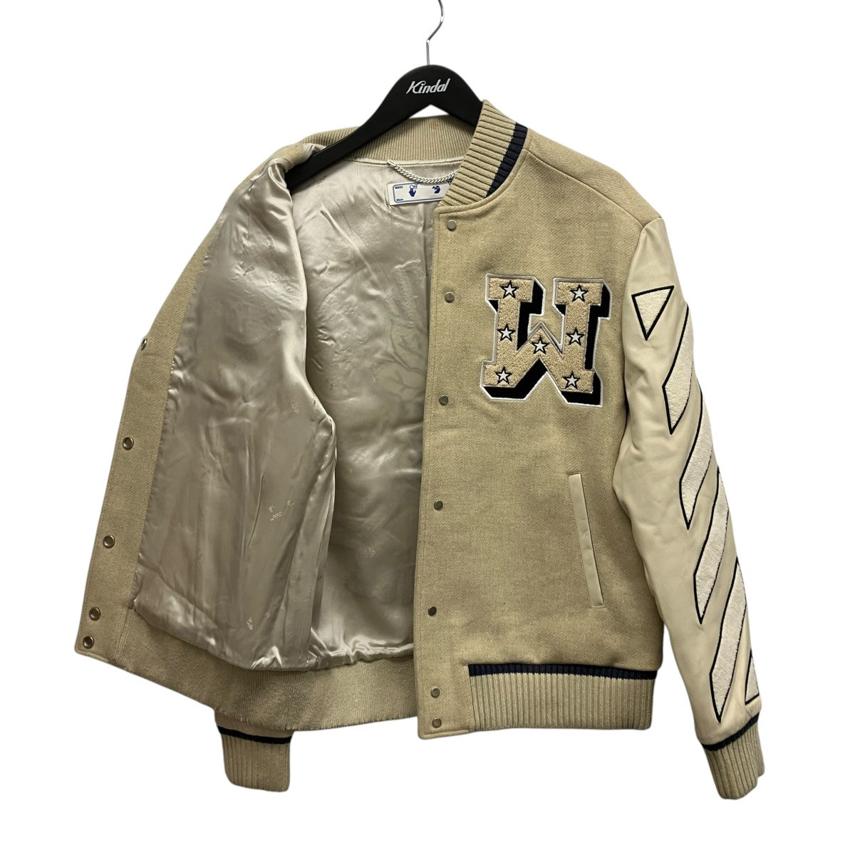 Off-White Varsity Jacket Beige - Pre-owned