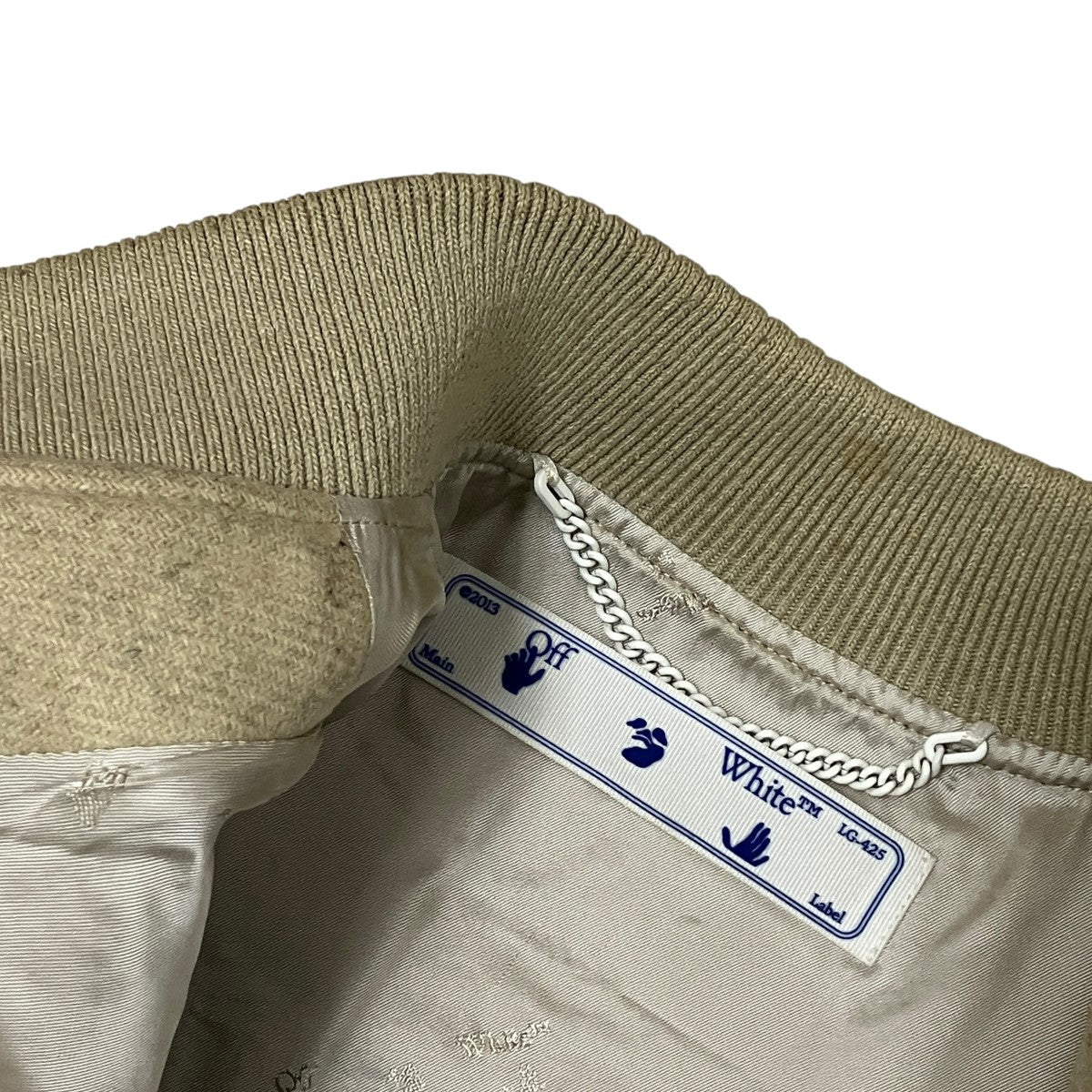 Off-White Varsity Jacket Beige - Pre-owned