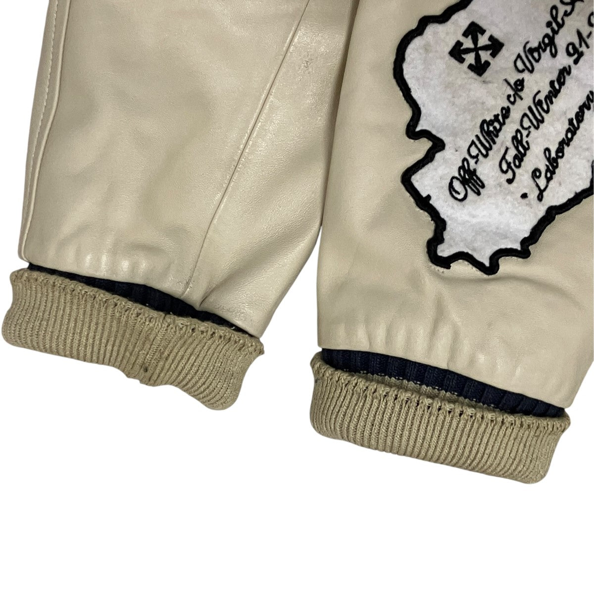 Off-White Varsity Jacket Beige - Pre-owned