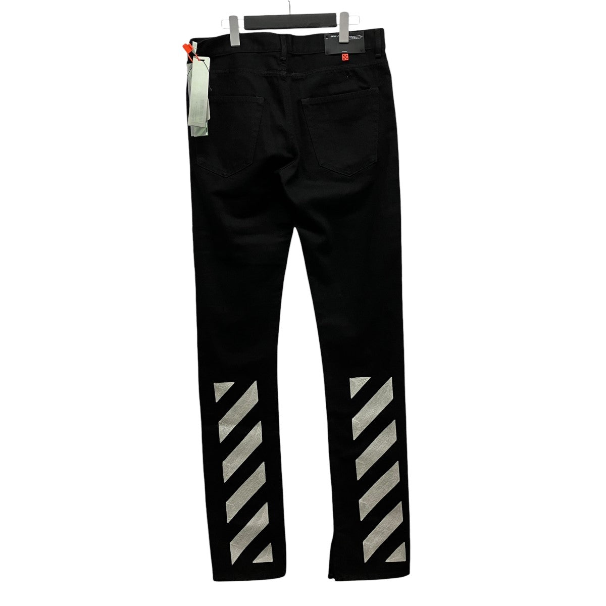 Off-White Bias Denim Pants Black - Pre-owned