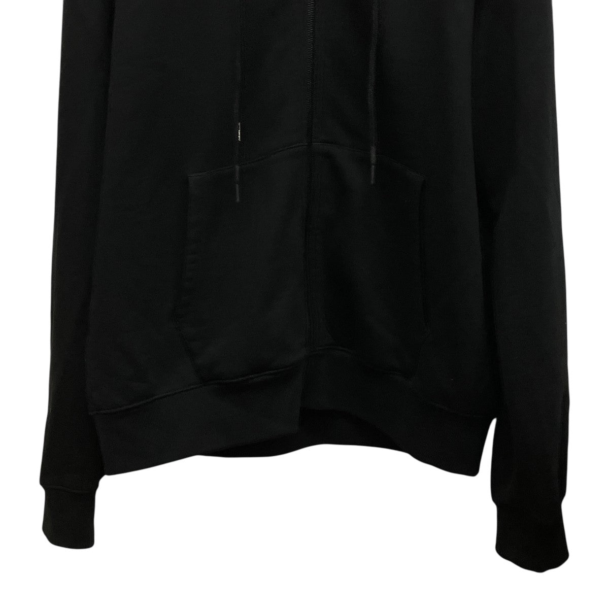 Off-White Hooded Zip Up Hoodie Black - Pre-owned