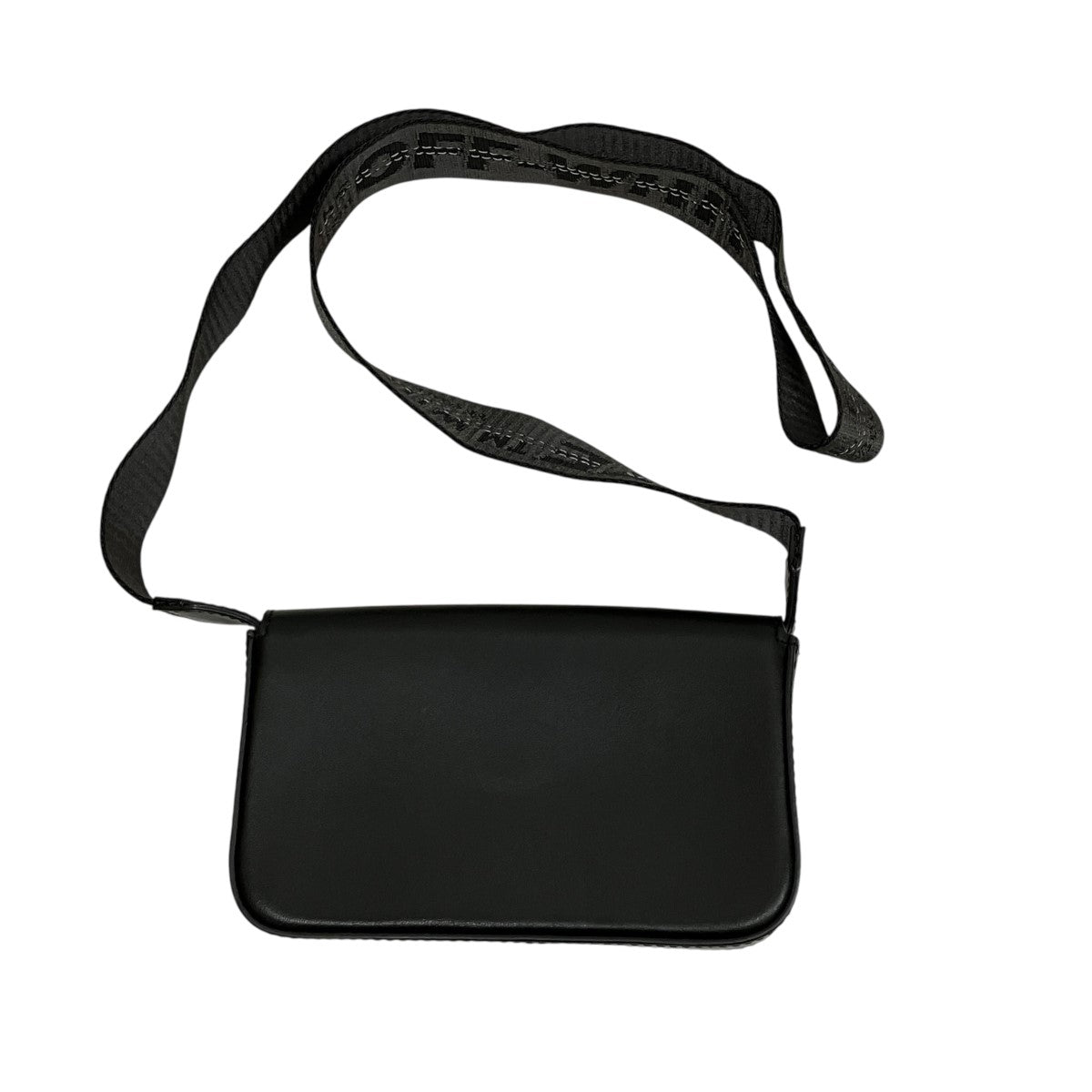 Off-White Mini Leather Shoulder Bag Black - Pre-owned