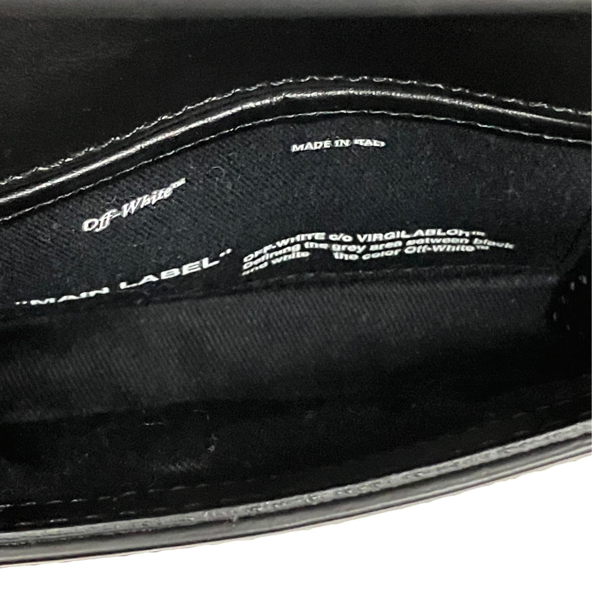Off-White Mini Leather Shoulder Bag Black - Pre-owned