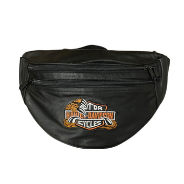 Harley-Davidson Leather Shoulder Bag Black - Pre-owned