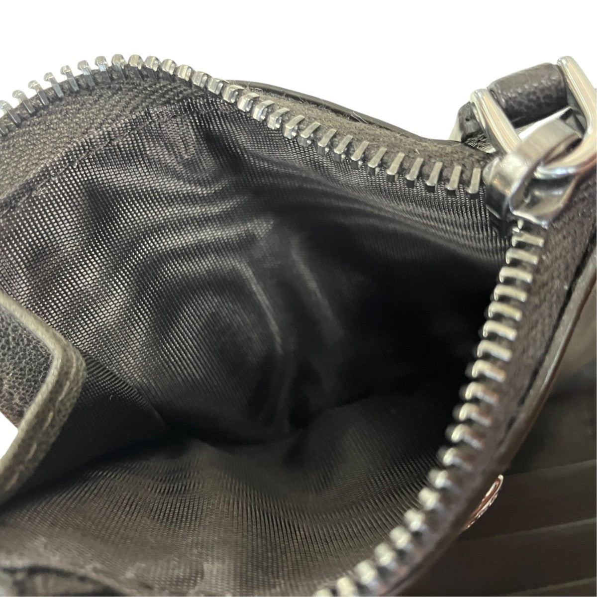 Prada Leather Small Leather Compact Wallet Graphite - Pre-owned