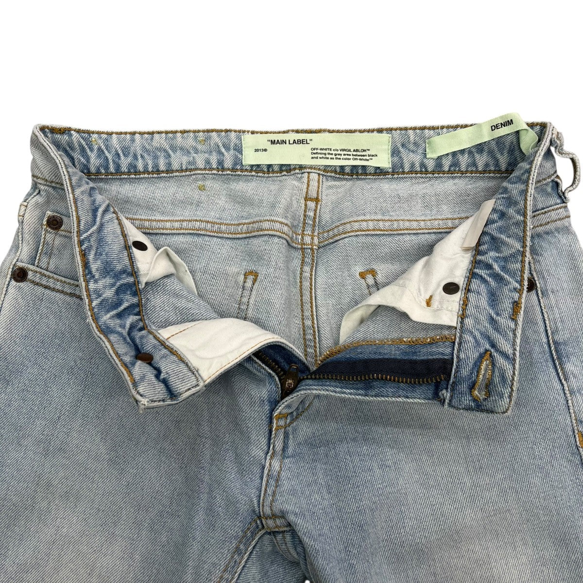 Off-White Denim Pants Indigo - Pre-owned