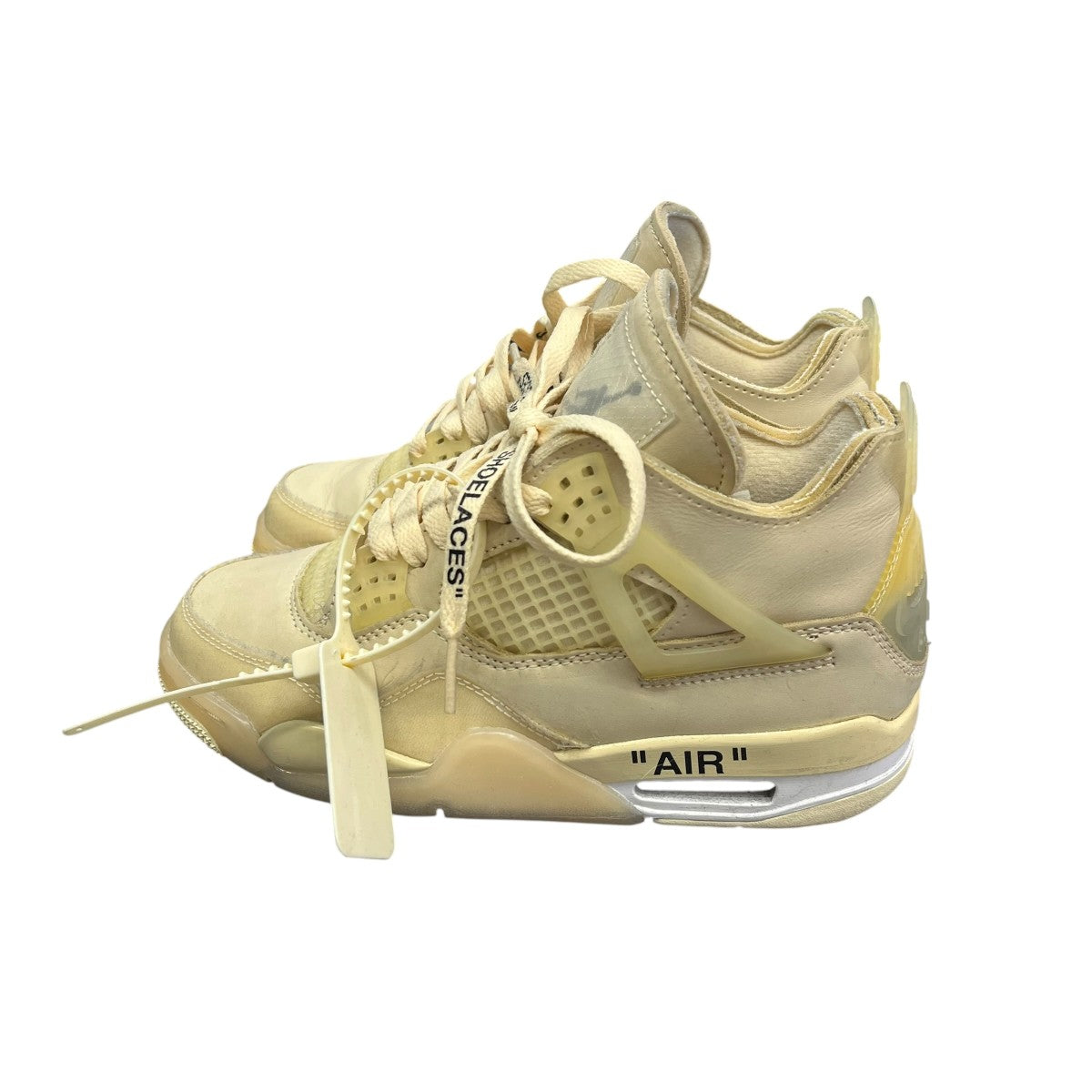 Nike x Off-White Women's AIR Jordan 4 Retro SP Sneakers Cream - Pre-owned