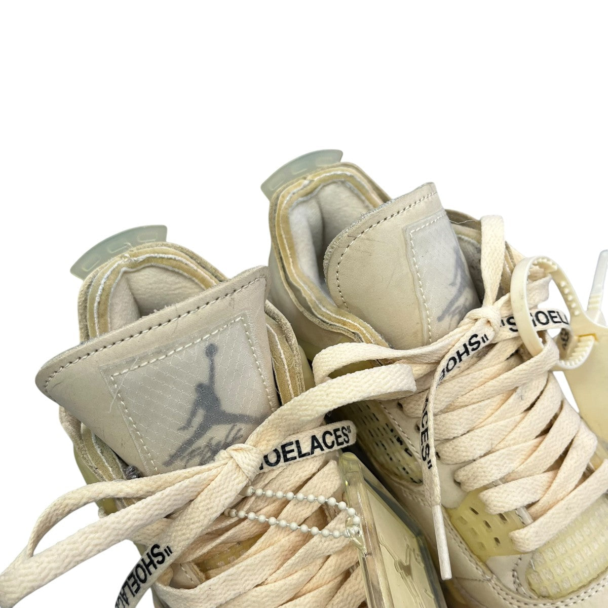 Nike x Off-White Women's AIR Jordan 4 Retro SP Sneakers Cream - Pre-owned