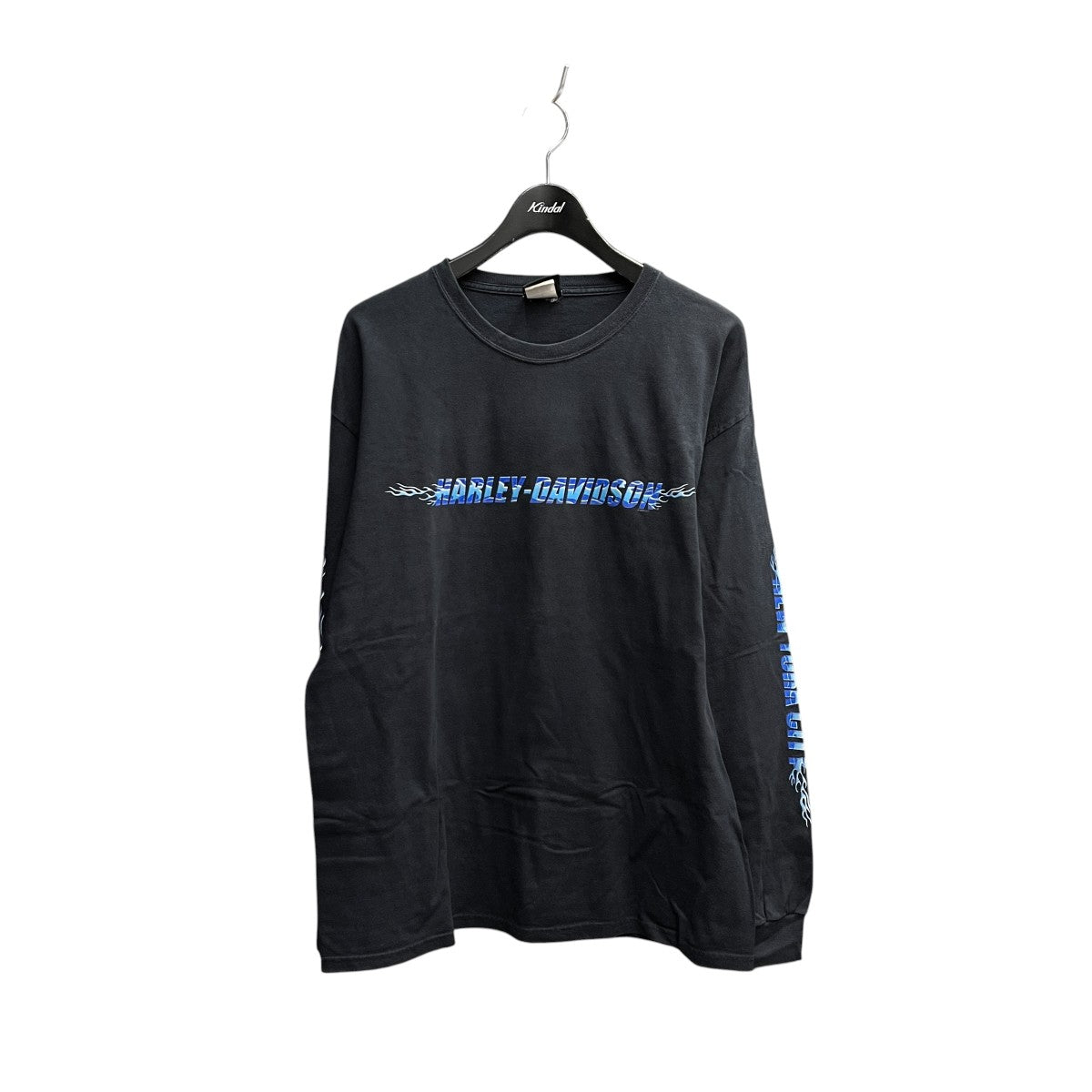 Harley-Davidson 00s Made In USA Long Sleeve Tee Navy - Pre-owned