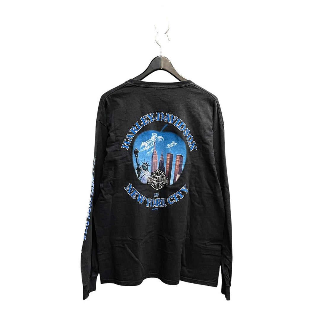 Harley-Davidson 00s Made In USA Long Sleeve Tee Navy - Pre-owned