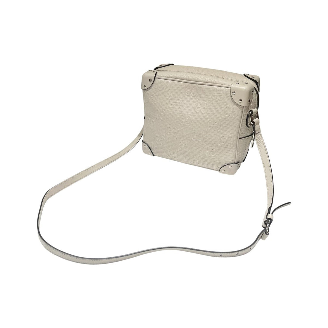 Gucci GG Embossed Square Shoulder Bag Yellow