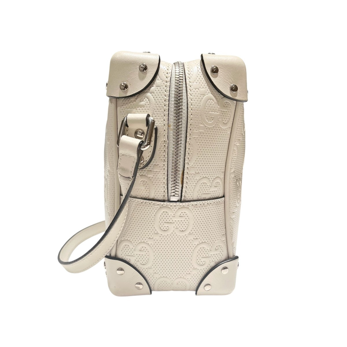 Gucci GG Embossed Square Shoulder Bag Yellow - Pre-owned