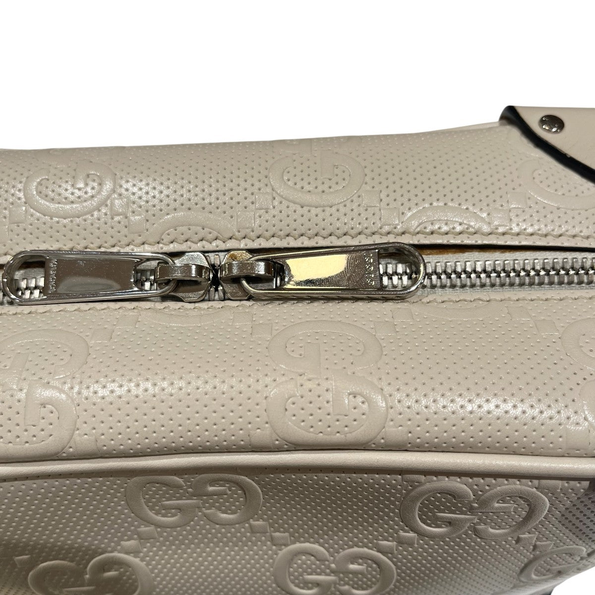 Gucci GG Embossed Square Shoulder Bag Yellow - Pre-owned