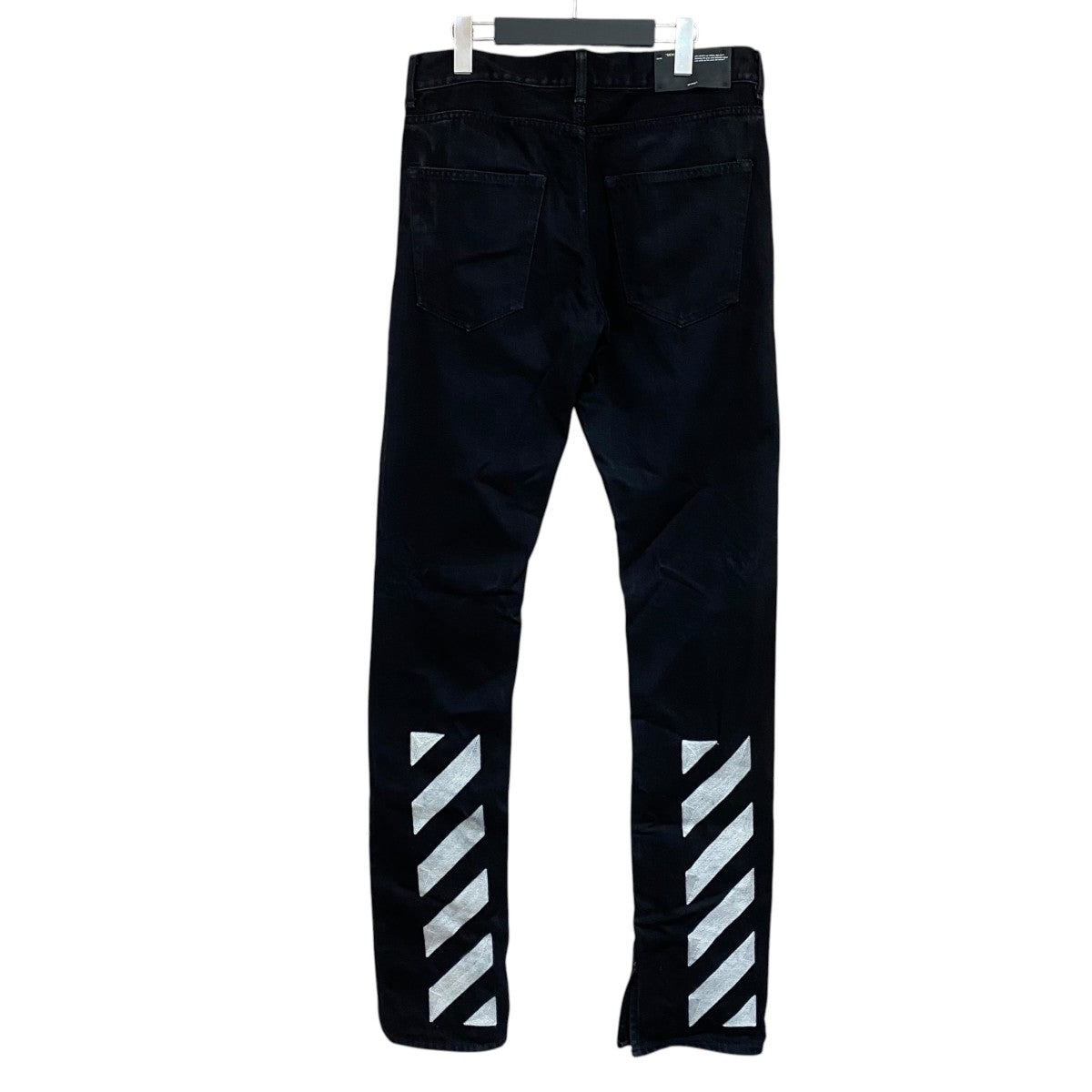 Off-White Bias Denim Pants Black - Pre-owned