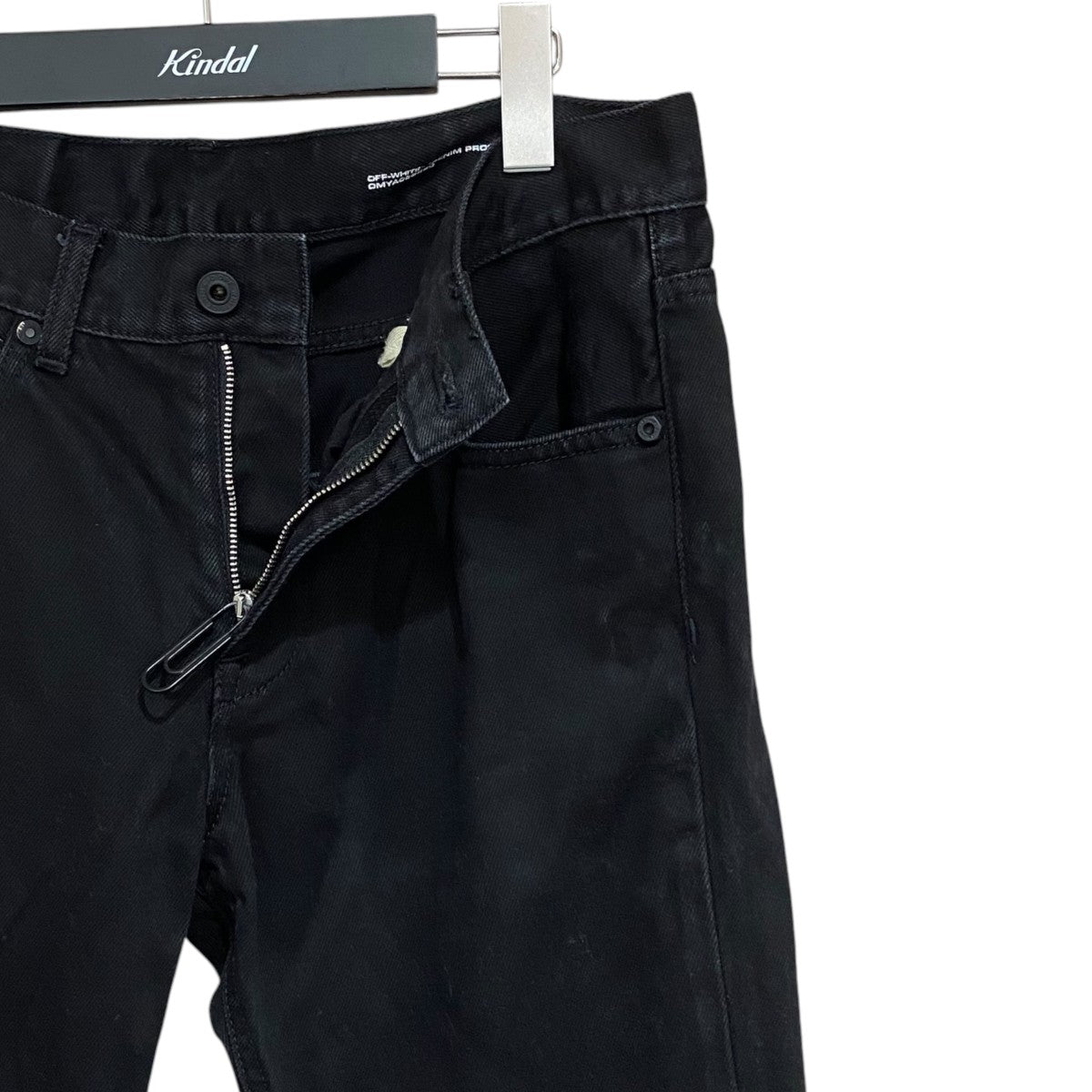 Off-White Bias Denim Pants Black - Pre-owned