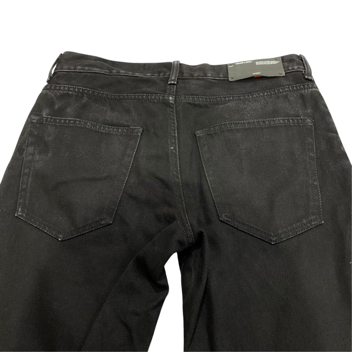 Off-White Bias Denim Pants Black - Pre-owned