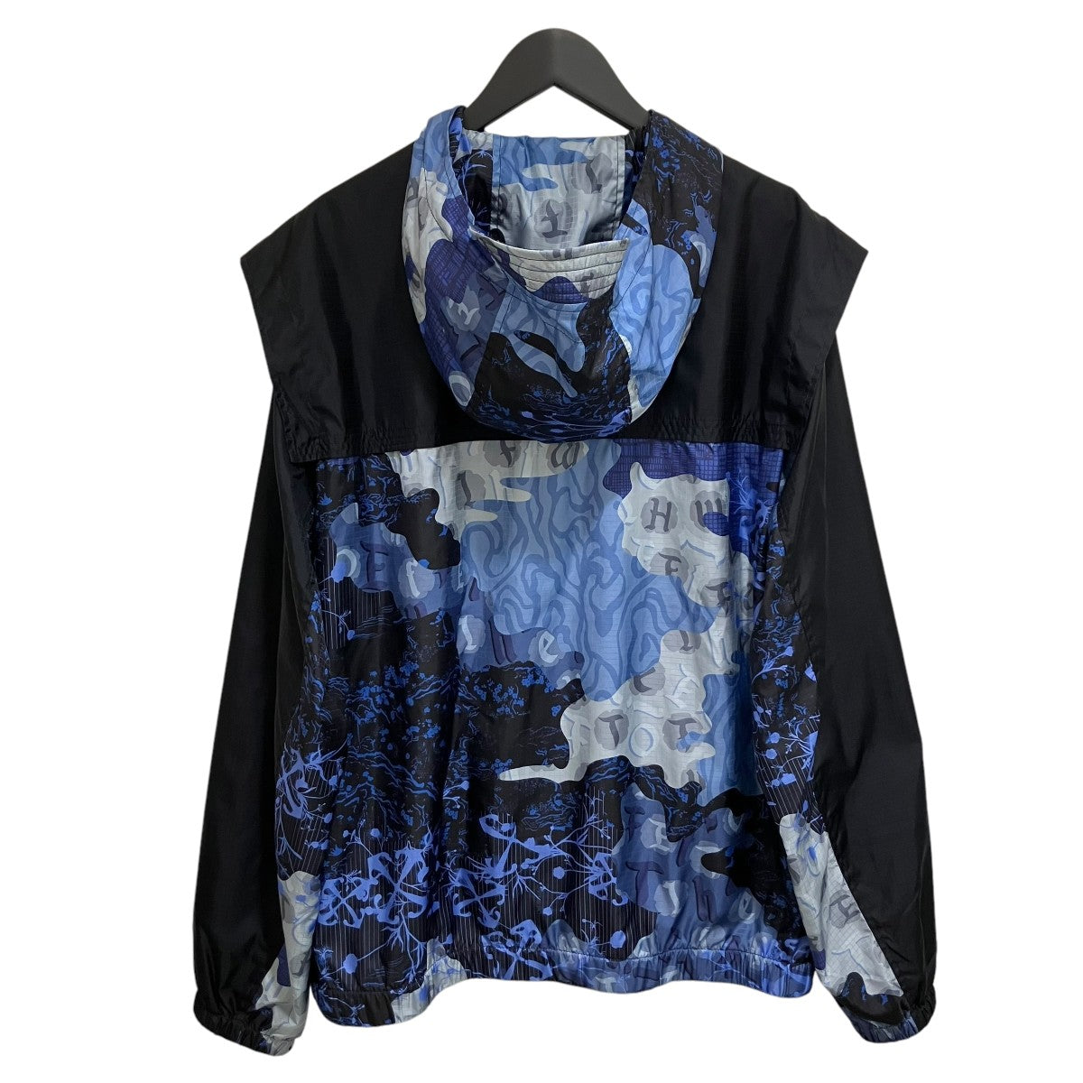 Off-White "camouflage Samurai Anorak Jacket" Anorak Parka Black/Navy - Pre-owned