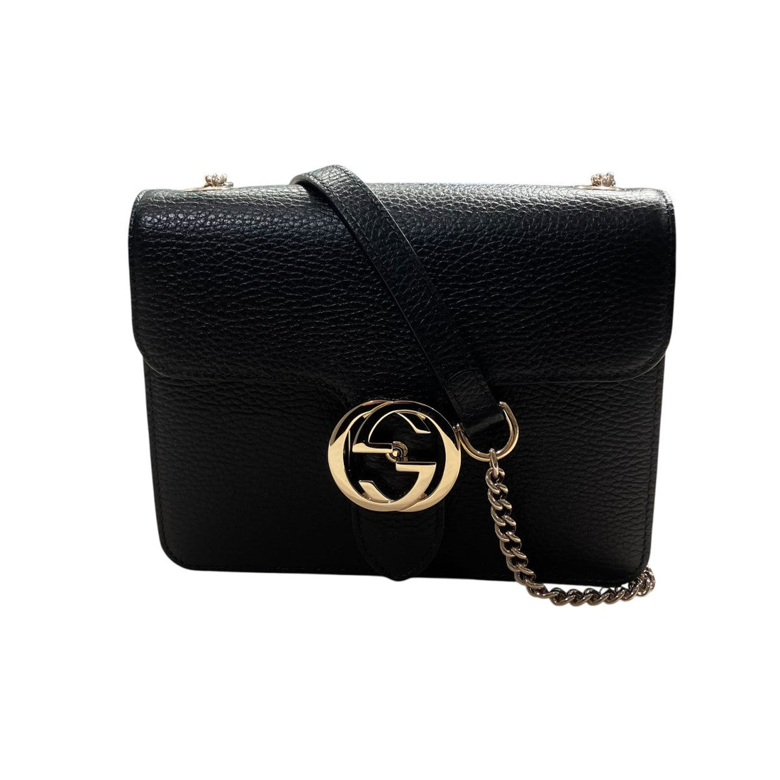 Gucci Interlocking G Shoulder Bag Black