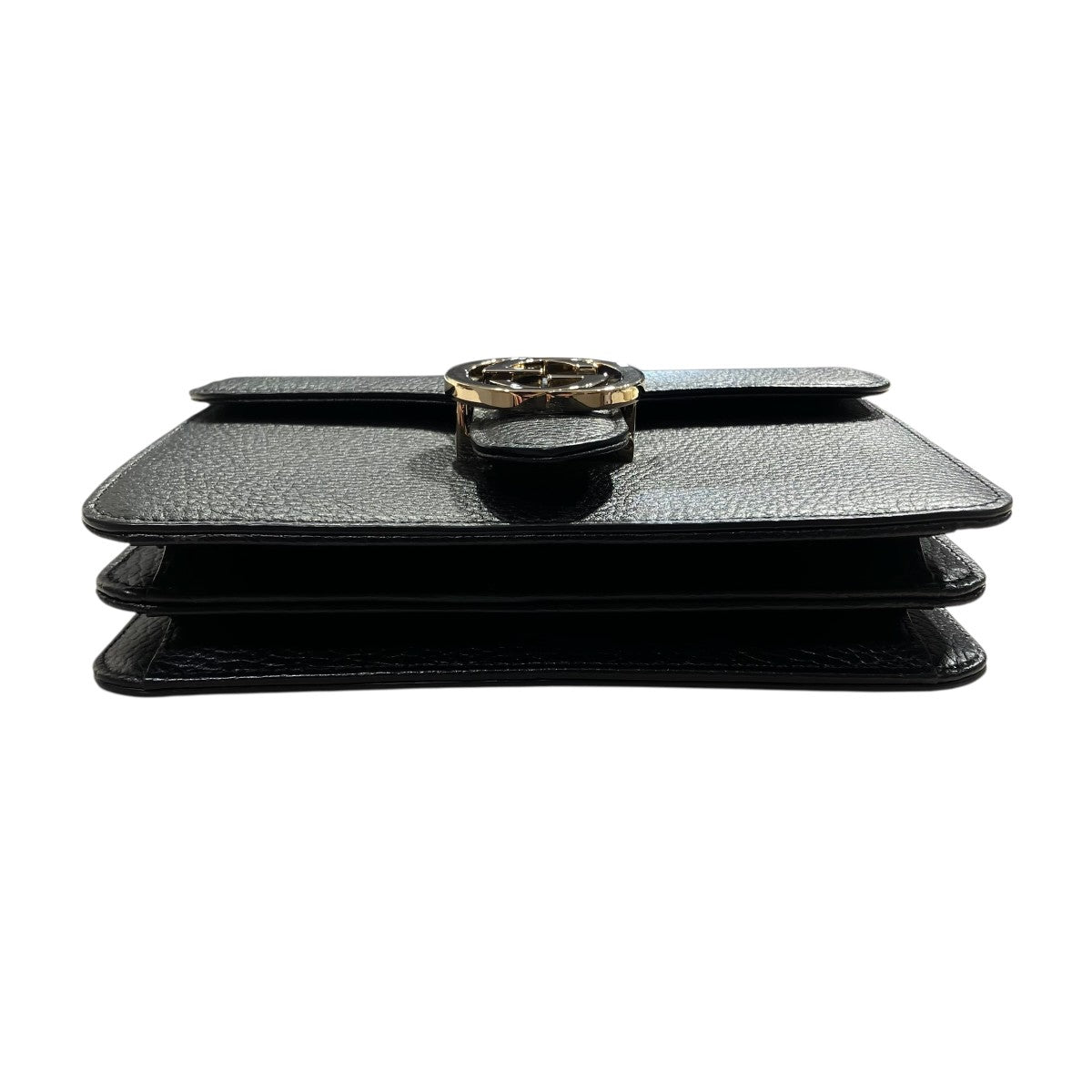 Gucci Interlocking G Shoulder Bag Black - Pre-owned