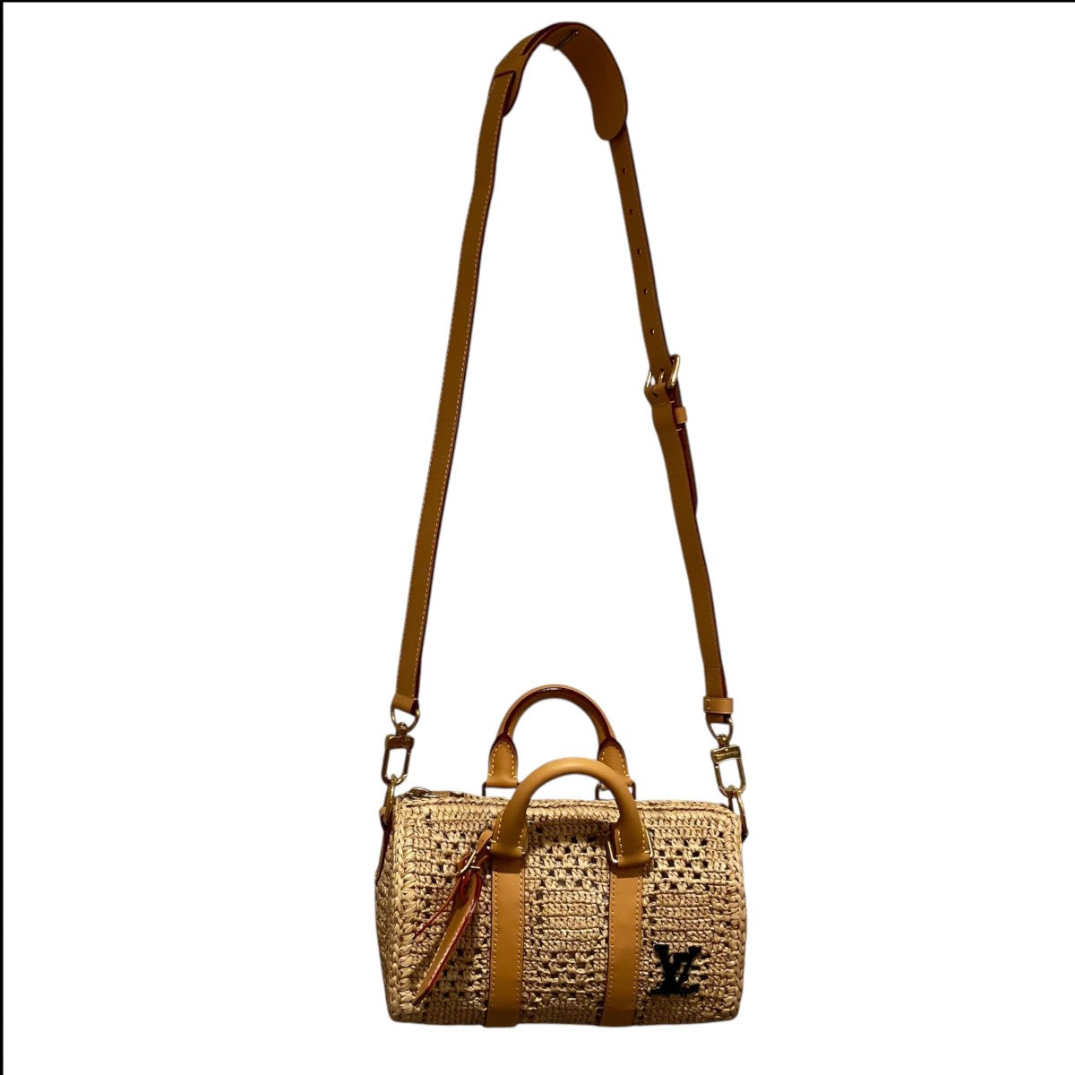 Louis Vuitton Keepall Bandouliere 25 Damier Raffia - Pre-owned