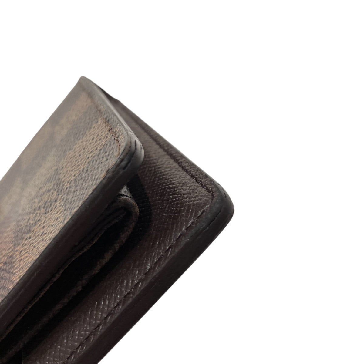 Louis Vuitton Portobier Cult Credit Monet Damier Bifold Wallet Brown - Pre-owned