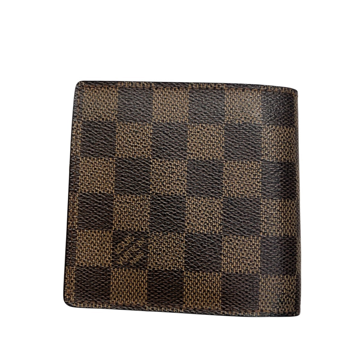 Louis Vuitton Portobier Cult Credit Monet Damier Bifold Wallet Brown - Pre-owned