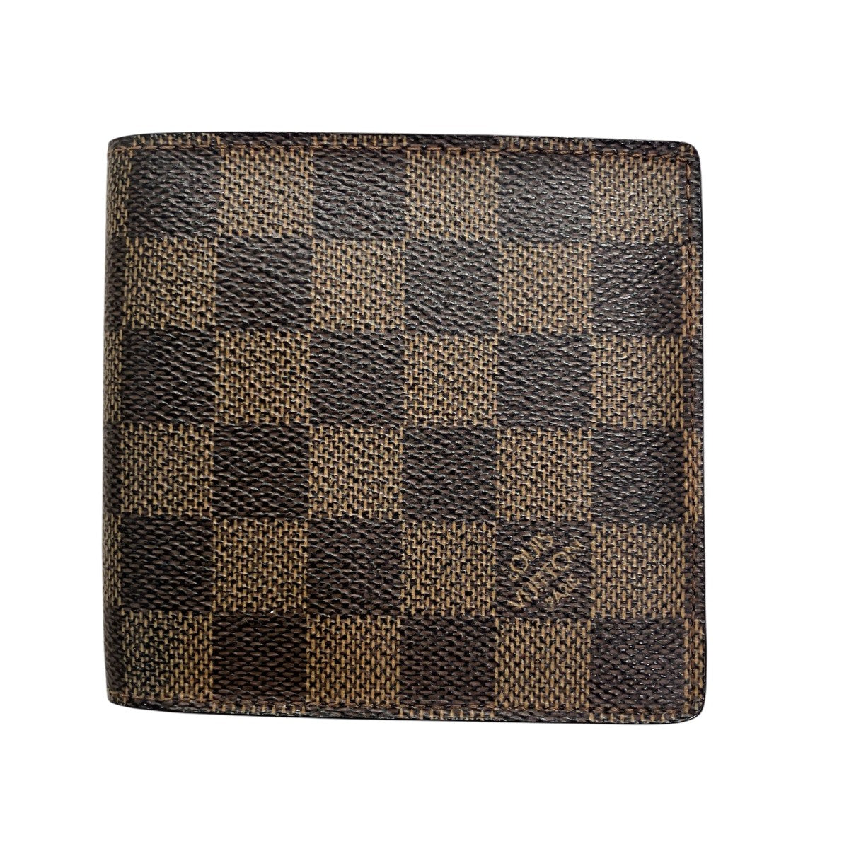 Louis Vuitton Portobier Cult Credit Monet Damier Bifold Wallet Brown - Pre-owned