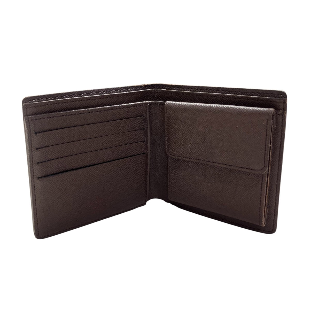 Louis Vuitton Portobier Cult Credit Monet Damier Bifold Wallet Brown - Pre-owned