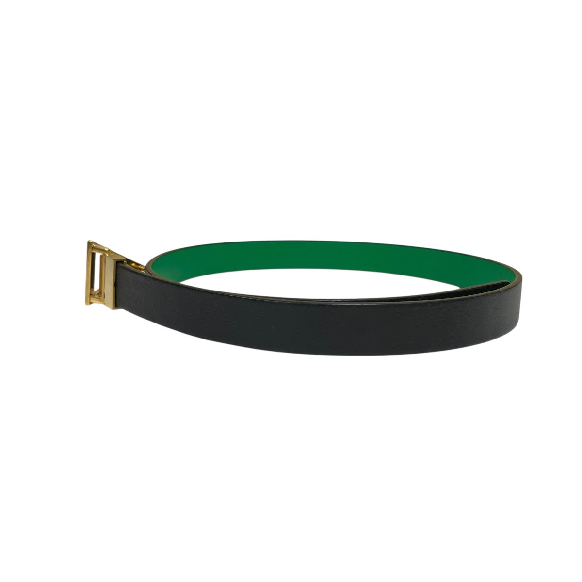 Bottega Veneta Triangle Buckle Narrow Belt Black - Pre-owned