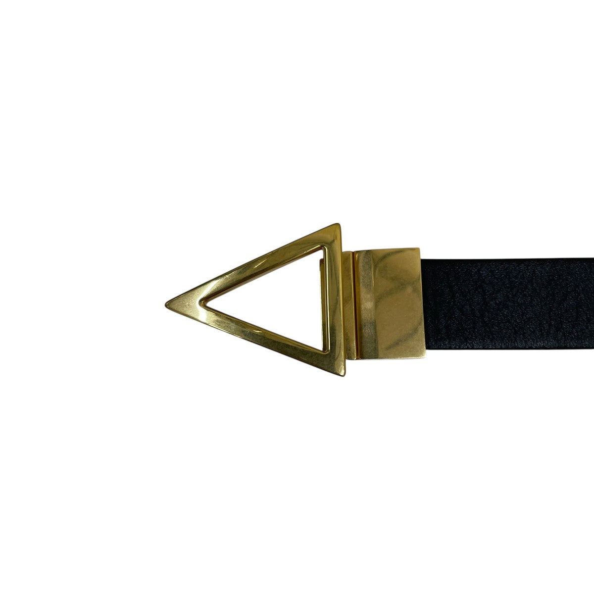 Bottega Veneta Triangle Buckle Narrow Belt Black - Pre-owned