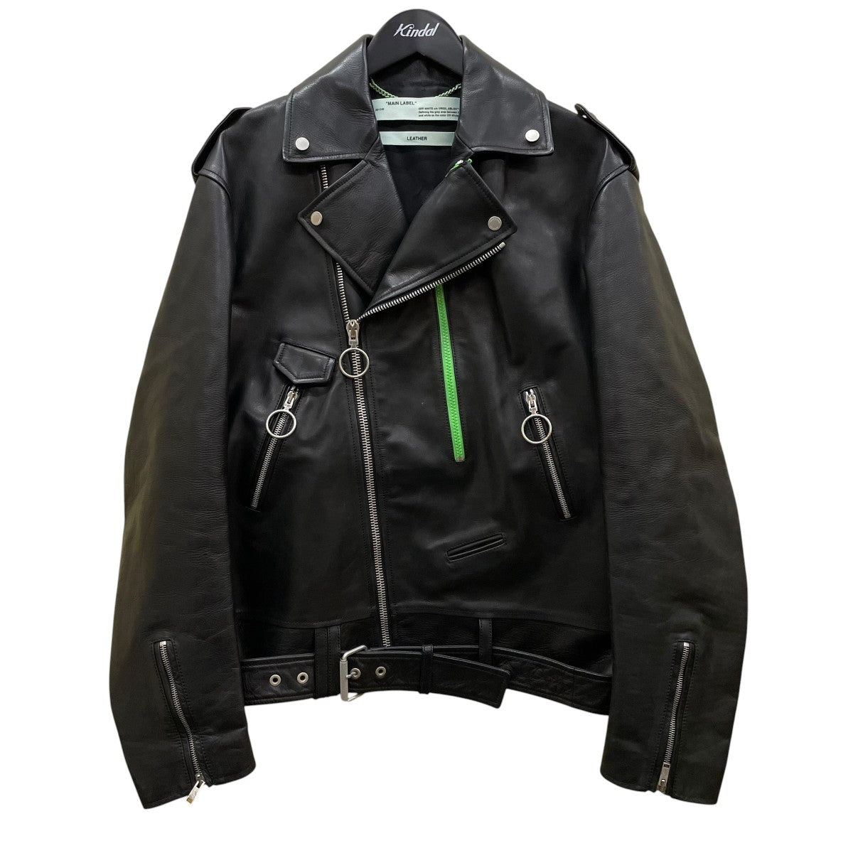 Off-White Skull Double Riders Jacket Black - Pre-owned