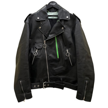 Off-White Skull Double Riders Jacket Black - Pre-owned