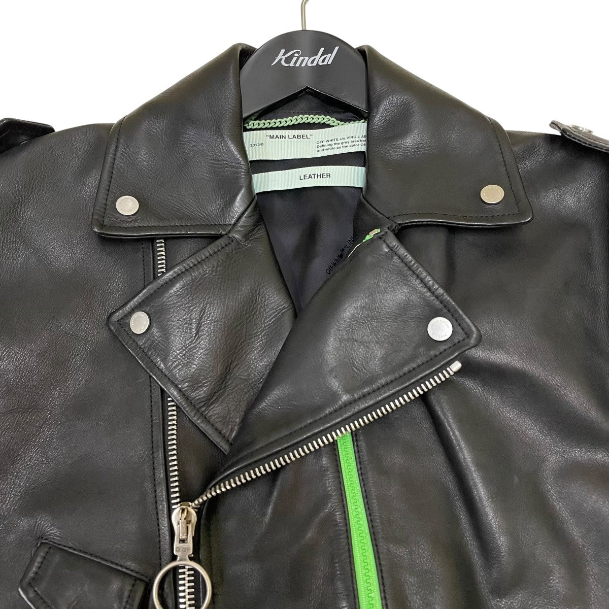 Off-White Skull Double Riders Jacket Black - Pre-owned