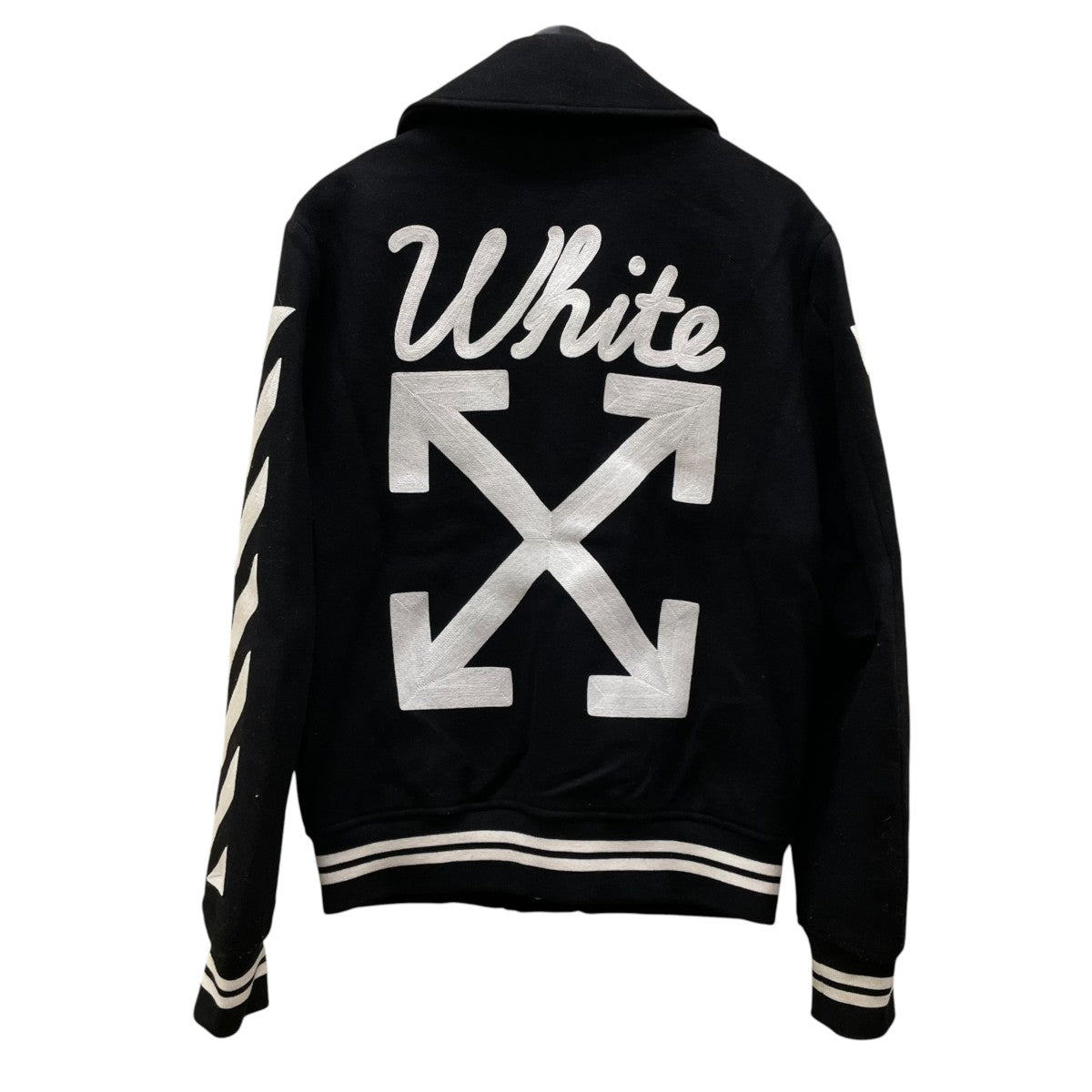 Off-White Black Wool Varsity Jacket Stadium Jacket - Pre-owned