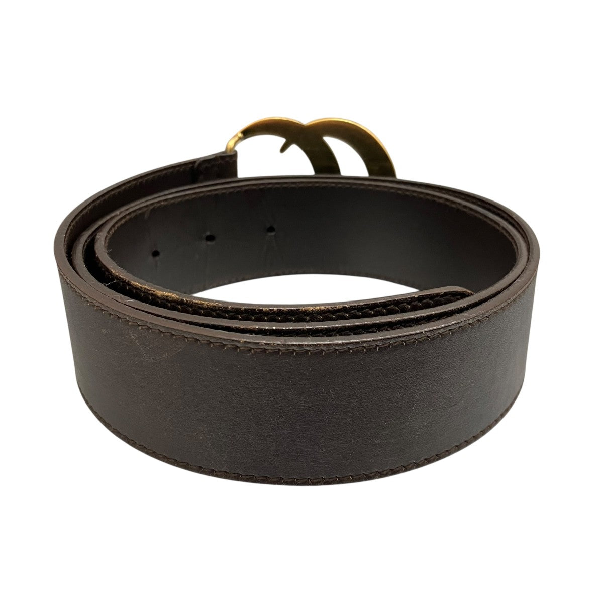 Gucci GG Marmont Buckle Belt Brown - Pre-owned