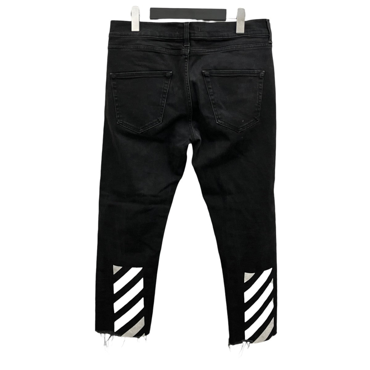 Off-White Cutoff Denim Pants Black - Pre-owned