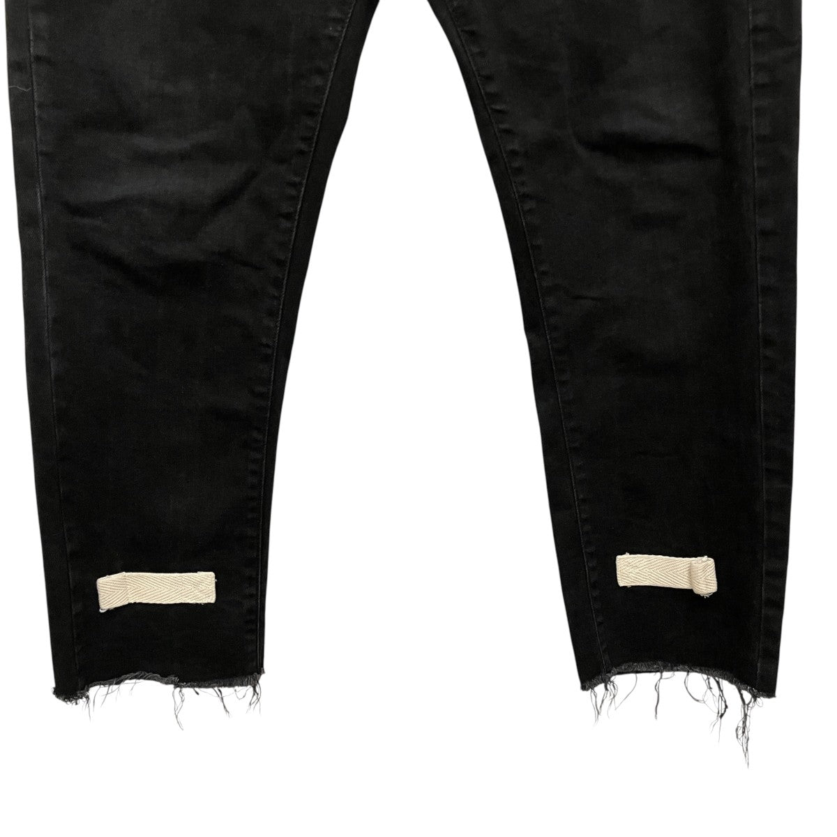 Off-White Cutoff Denim Pants Black - Pre-owned