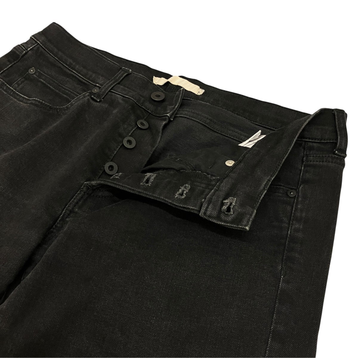 Off-White Cutoff Denim Pants Black - Pre-owned